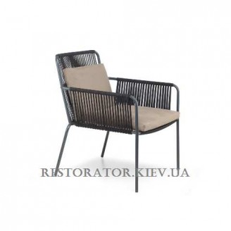Кресло из алюминия и тканевого шнура Купер - Restor®